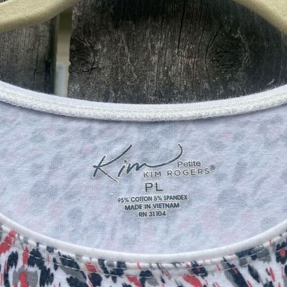 Kim Rogers Petite Leopard Half Sleeve Shirt | PL - Picture 2 of 3